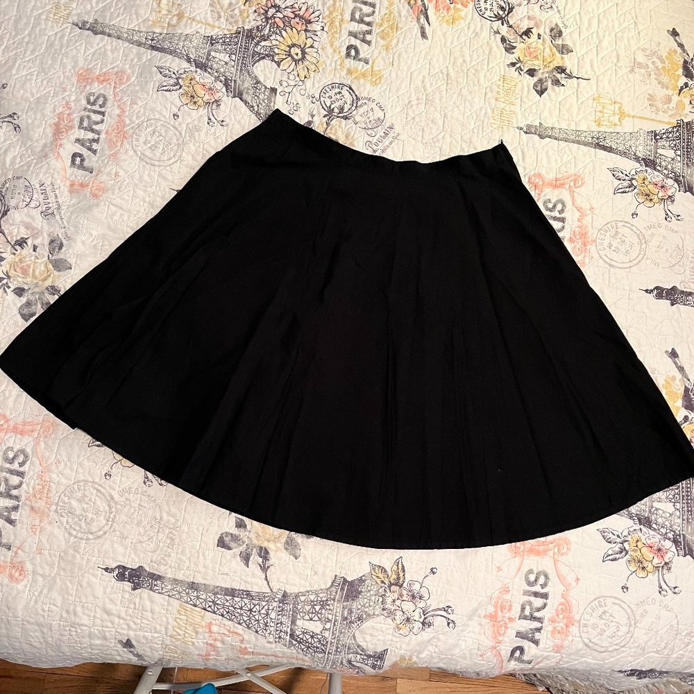 H&M Black Cotton Skirt -  Size 14